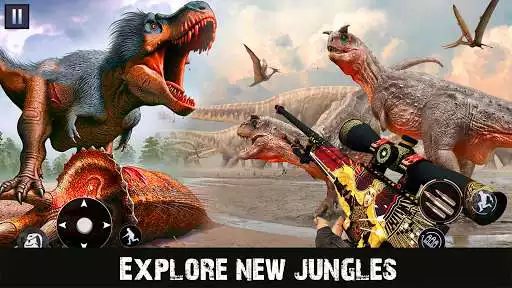 Play Dinosaur Hunter Sniper Shooter as an online game Dinosaur Hunter Sniper Shooter with UptoPlay