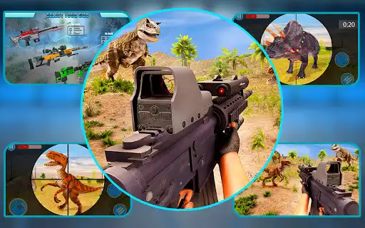 Play Dinosaur Hunter Survival Games as an online game Dinosaur Hunter Survival Games with UptoPlay