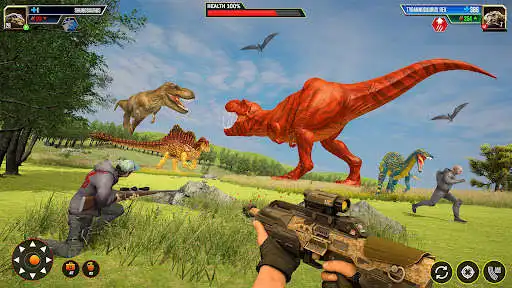 Play Dinosaur Hunting Games 2021 as an online game Dinosaur Hunting Games 2021 with UptoPlay