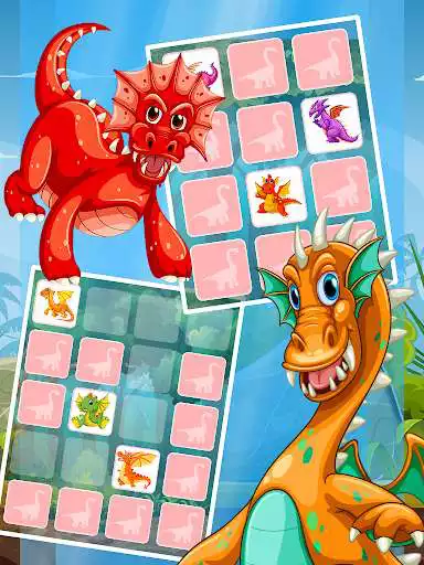 Play Dinosaur Match Card as an online game Dinosaur Match Card with UptoPlay