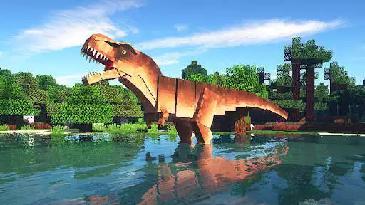 Play Dinosaur mods for Minecraft PE as an online game Dinosaur mods for Minecraft PE with UptoPlay