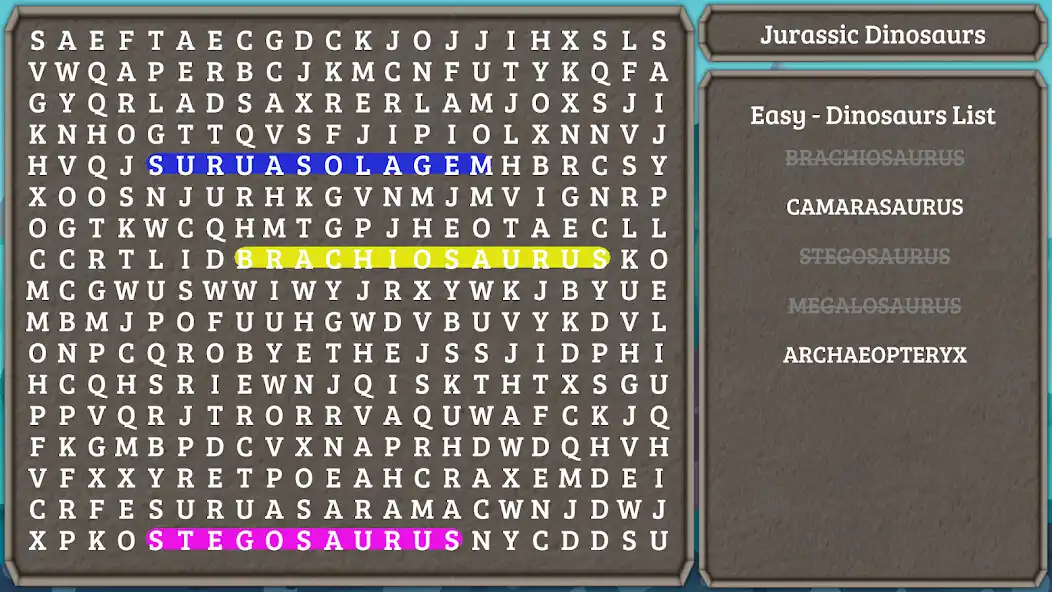 Play Dinosaur Name Search as an online game Dinosaur Name Search with UptoPlay
