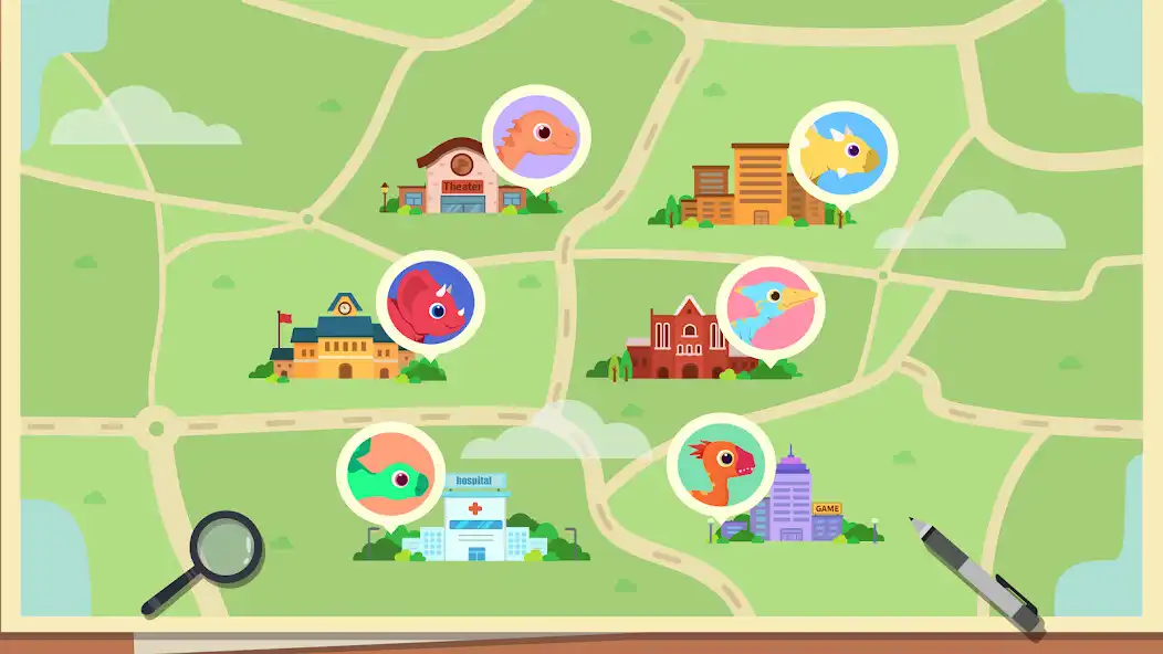 Play Dinosaur Police:Games for kids as an online game Dinosaur Police:Games for kids with UptoPlay