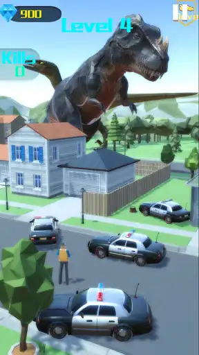 Play Dinosaur Rampage 3D as an online game Dinosaur Rampage 3D with UptoPlay
