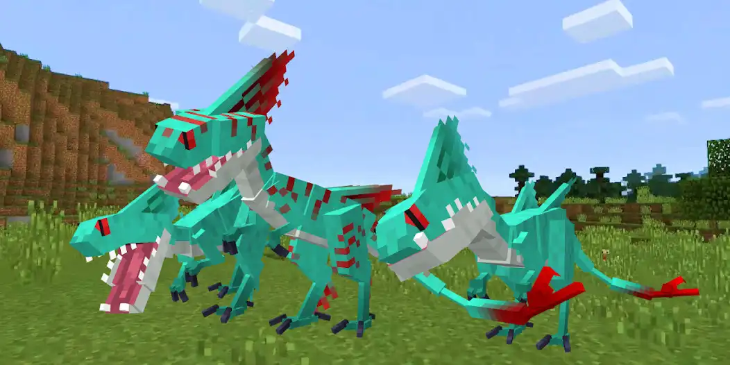 Play Dinosaurs Mods for Minecraft P as an online game Dinosaurs Mods for Minecraft P with UptoPlay