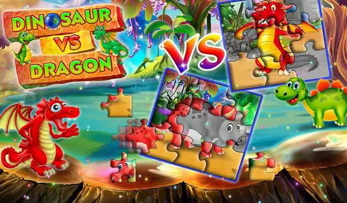 Play Dinosaur VS Dragon Puzzle: Jigsaw Free Games