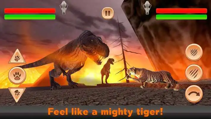Play Dinosaur vs Tiger Kung Fu Fighting