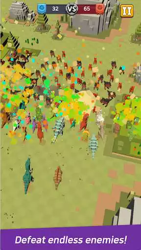 Play Dino Warfare : Rush! Dino Army as an online game Dino Warfare : Rush! Dino Army with UptoPlay