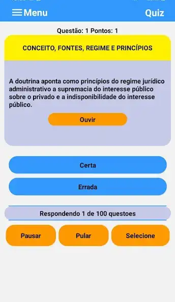 Play Direito Administrativo INSS as an online game Direito Administrativo INSS with UptoPlay