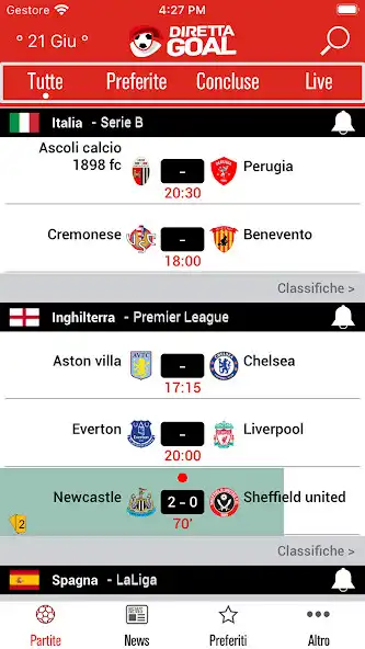 Play Diretta Goal Livescore - Diret  and enjoy Diretta Goal Livescore - Diret with UptoPlay