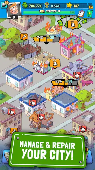 Play Disaster Town Tycoon as an online game Disaster Town Tycoon with UptoPlay