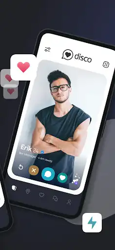 Play DISCO - Chat  date for gays as an online game DISCO - Chat  date for gays with UptoPlay