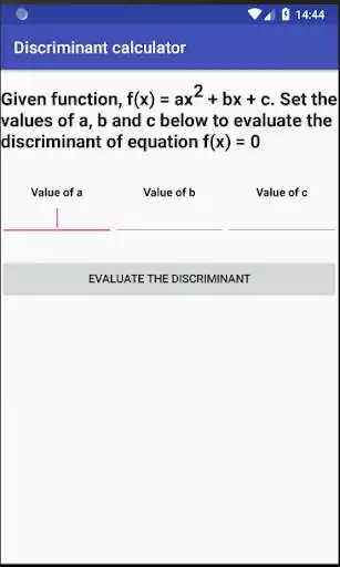 Play Discriminant Calculator  and enjoy Discriminant Calculator with UptoPlay