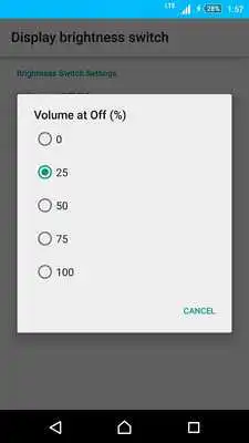 Play Display brightness switch Play Display brightness switch
