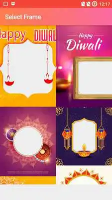 Play Diwali frame - greeting card, frame, sticker 2020