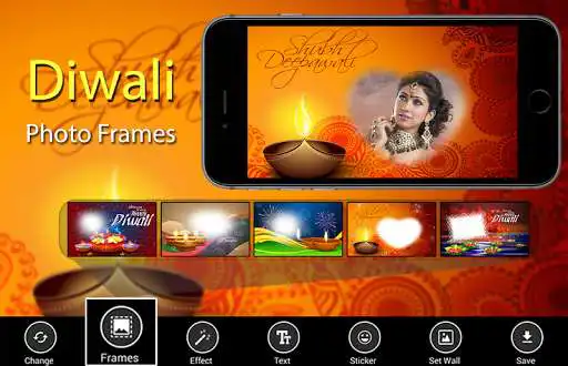 Play Diwali Photo Frames - deepavali celebration effect  and enjoy Diwali Photo Frames - deepavali celebration effect with UptoPlay