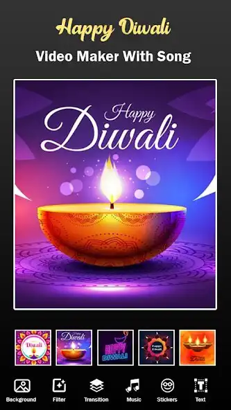 Play Diwali Photo Video Maker with Music  and enjoy Diwali Photo Video Maker with Music with UptoPlay