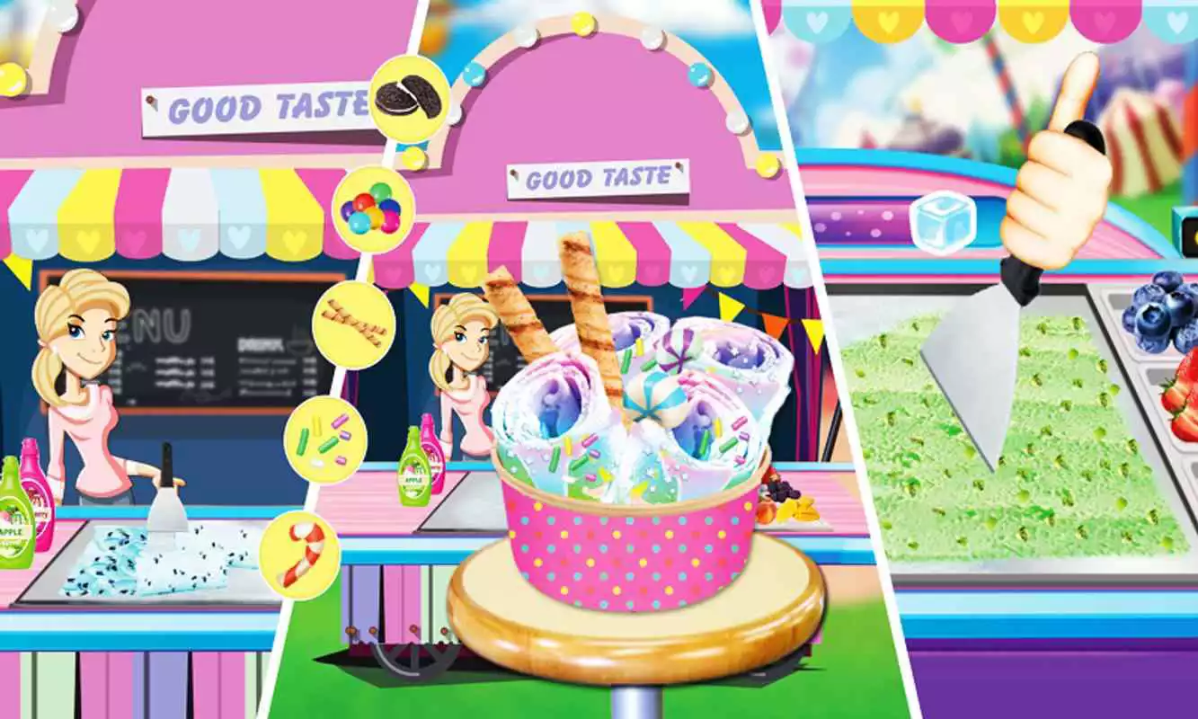 Play DIY Ice Cream Roll maker! Summer frozen Desserts