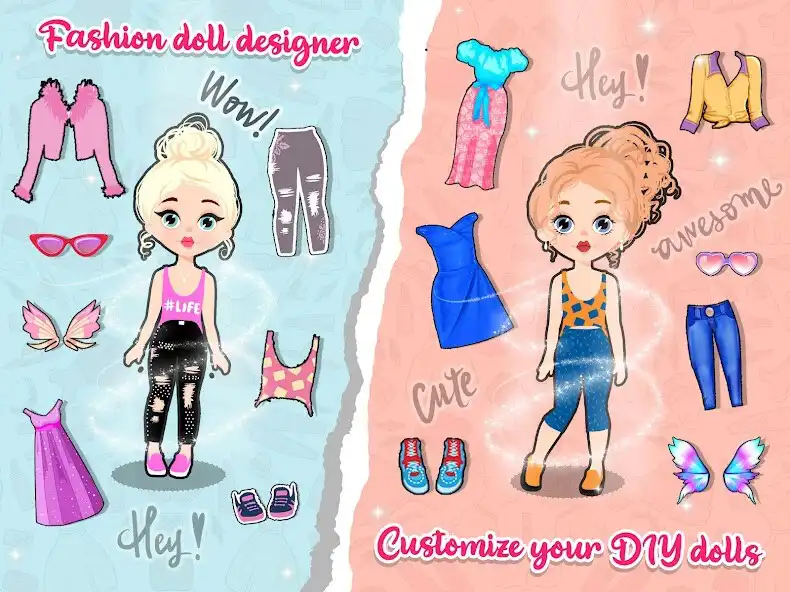 Play DIY Paper Doll Chibi Dress Up  and enjoy DIY Paper Doll Chibi Dress Up with UptoPlay