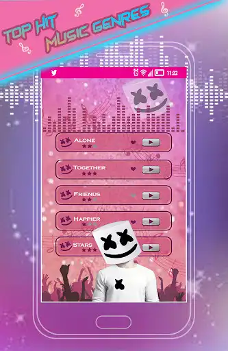 Play Dj Piano Tiles - Marshmello Music Game as an online game Dj Piano Tiles - Marshmello Music Game with UptoPlay