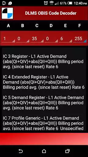 Play DLMS/COSEM OBIS Code Decoder  and enjoy DLMS/COSEM OBIS Code Decoder with UptoPlay