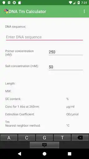 Play DNA Tm Calculator  and enjoy DNA Tm Calculator with UptoPlay