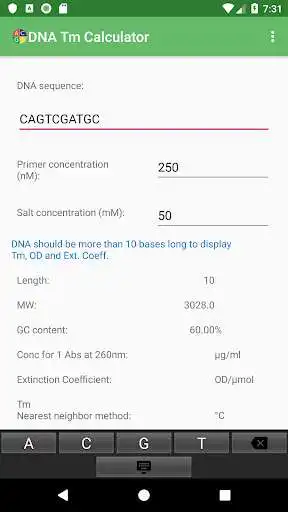 Play DNA Tm Calculator as an online game DNA Tm Calculator with UptoPlay