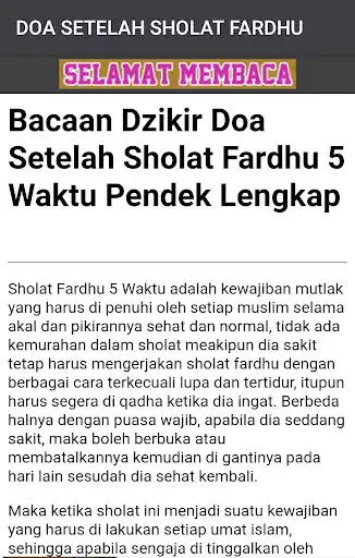 Play Doa Setelah Sholat Fardhu