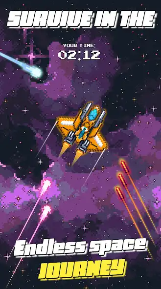 Play Dodge missiles - pixel space as an online game Dodge missiles - pixel space with UptoPlay