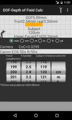 Play DOF - Depth of Field Calc