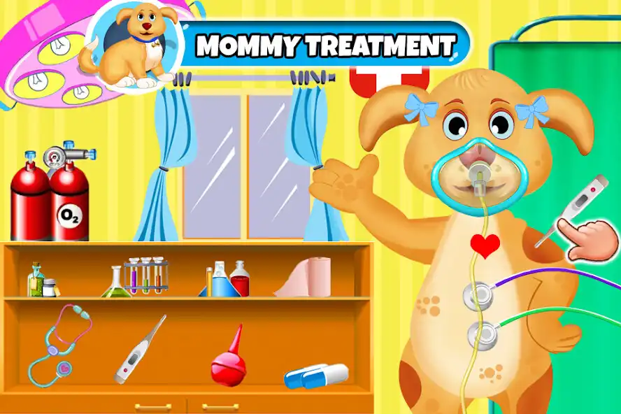 Play Dog Birth Newborn Puppy Care as an online game Dog Birth Newborn Puppy Care with UptoPlay