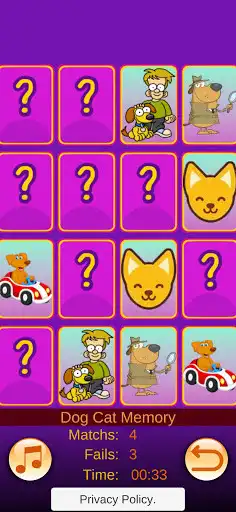 Play Dog Cat Memory Toddlers as an online game Dog Cat Memory Toddlers with UptoPlay
