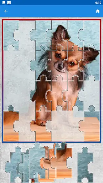 Play Dog Jigsaw Puzzle Game as an online game Dog Jigsaw Puzzle Game with UptoPlay