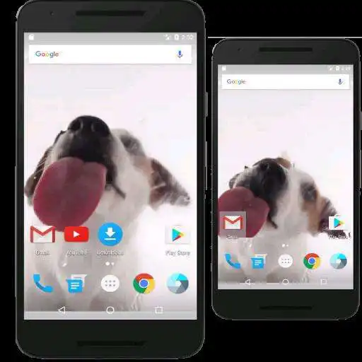Free play online Dog Licks Screen Wallpaper APK