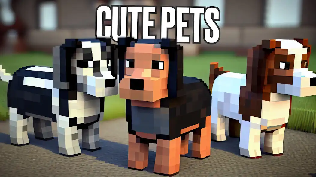 Play Dog Mod in Minecraft Cute Pets as an online game Dog Mod in Minecraft Cute Pets with UptoPlay
