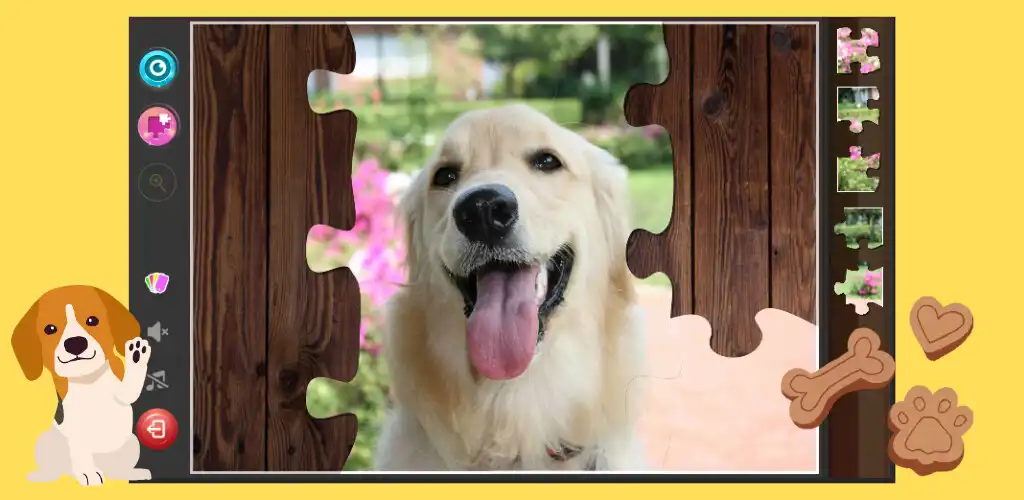 Play Dogs Jigsaw Puzzle Game Lovely as an online game Dogs Jigsaw Puzzle Game Lovely with UptoPlay