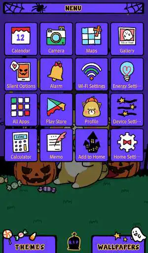 Play APK Dog Wallpaper Cute Halloween Shiba Theme  and enjoy Dog Wallpaper Cute Halloween Shiba Theme with UptoPlay jp.co.a_tm.android.plus_halloween_shibainuno