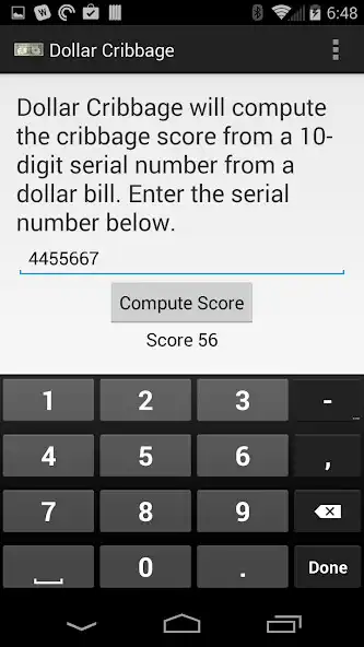 Play Dollar Cribbage Scorer as an online game Dollar Cribbage Scorer with UptoPlay