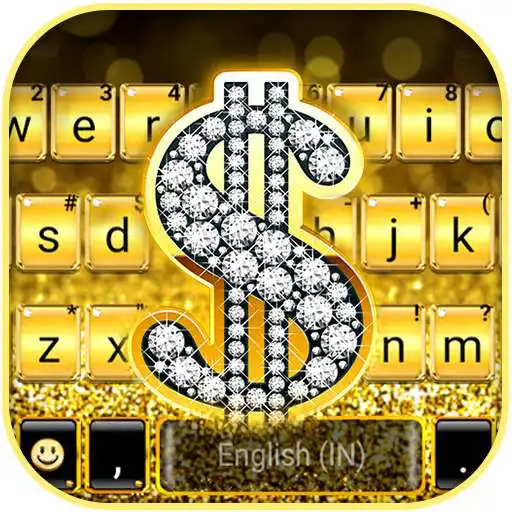 Play Dollar Gold Glitter Keyboard Theme APK