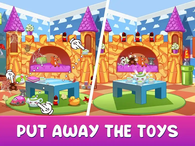 Play Dollhouse Cleaning For Kids as an online game Dollhouse Cleaning For Kids with UptoPlay