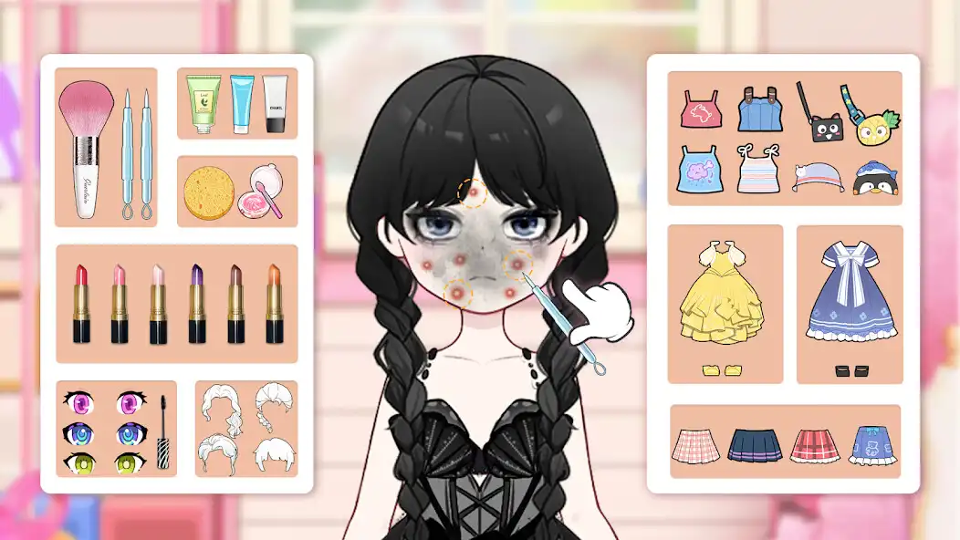 Play Doll Makeup: Makeover Dress up as an online game Doll Makeup: Makeover Dress up with UptoPlay