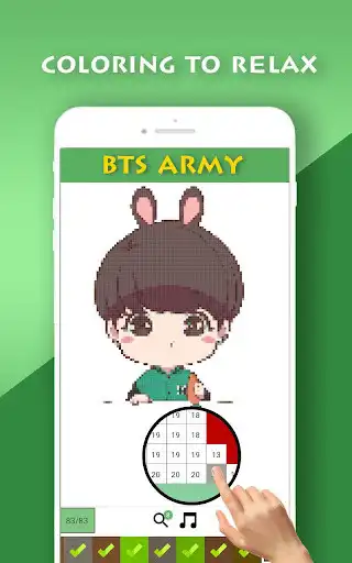 Play Doll Pixel Art - Color by Number as an online game Doll Pixel Art - Color by Number with UptoPlay