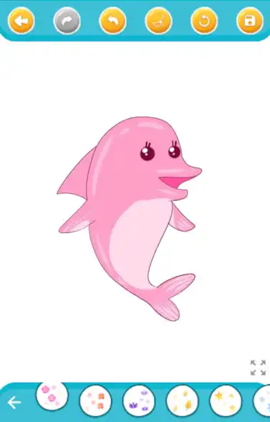 Play dolphin coloring game as an online game dolphin coloring game with UptoPlay