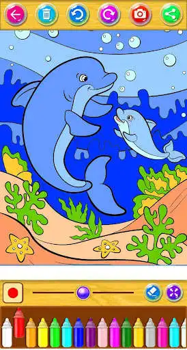 Play Dolphins Coloring Book as an online game Dolphins Coloring Book with UptoPlay