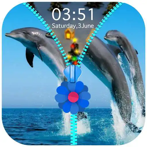 Play Dolphin Zipper Lock Screen APK