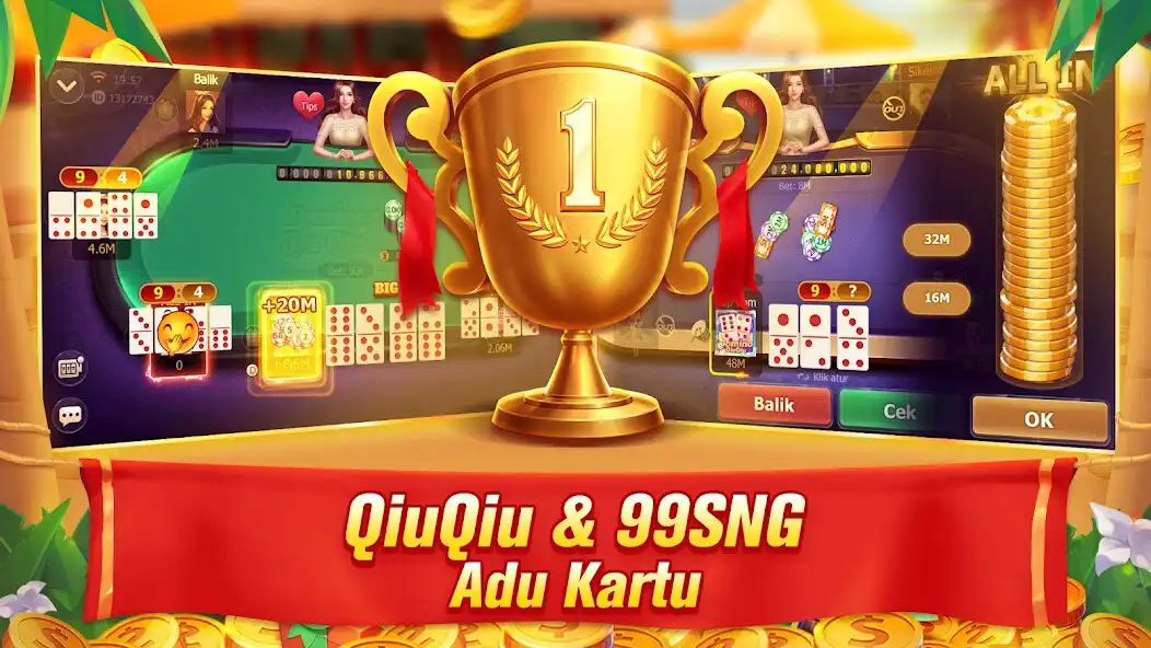 Play Domino QiuQiu 99 QQ Gaple Slot as an online game Domino QiuQiu 99 QQ Gaple Slot with UptoPlay