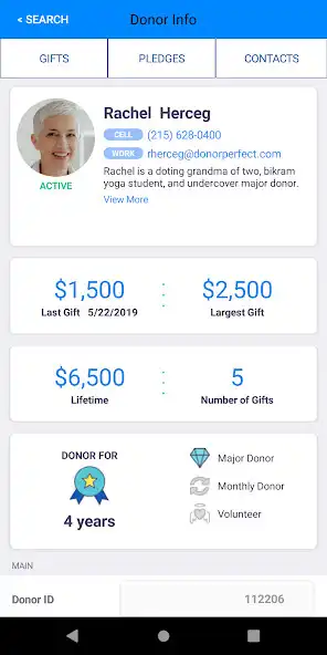 Play APK DonorPerfect Mobile  and enjoy DonorPerfect Mobile with UptoPlay com.softerware.DPOMeA