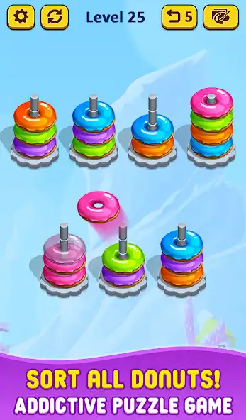 Play Donut Hoop Stack 3d Color Sort  and enjoy Donut Hoop Stack 3d Color Sort with UptoPlay