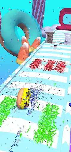 Play Donut Roll 3D as an online game Donut Roll 3D with UptoPlay