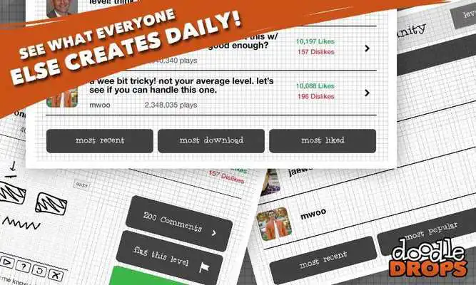 Play Doodle Drops : Physics Puzzler